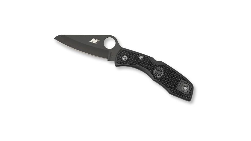 Spyderco Salt1 Lightweight Black Black Blade Plain Edge Knife C88PBBK