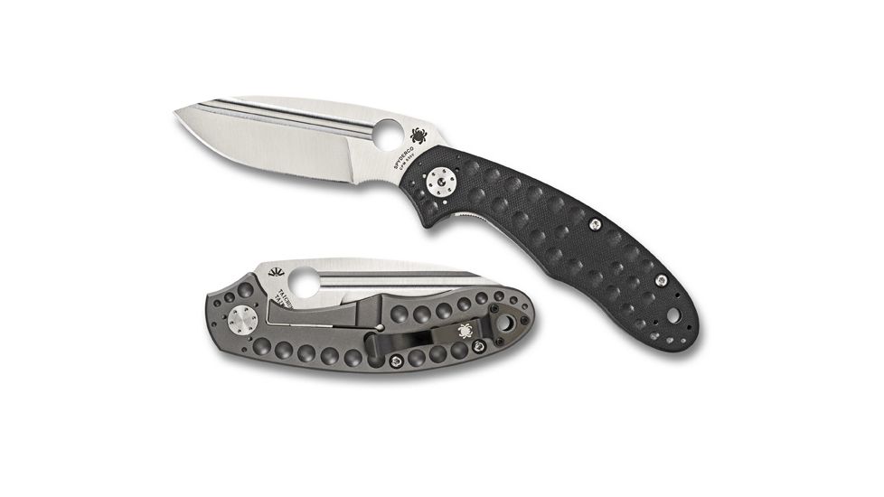 Spyderco Schempp Tuff Black G-10 PlainEdge C151GTIP