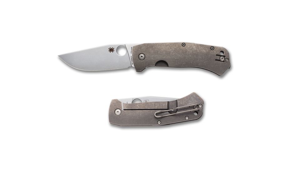 Spyderco Slysz Bowie Folder Plain Edge Knife C186TIP