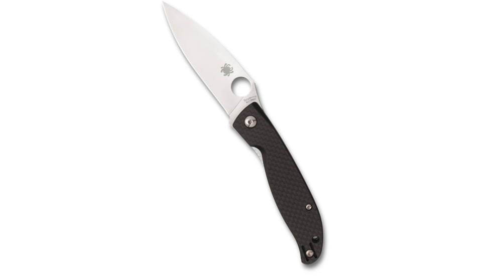 Spyderco Mantra 4 Assisted Opening Folding Knife, 3.34in, 8Cr13MoV, Drop Point, Carbon Fiber Black Handle, C274CFP