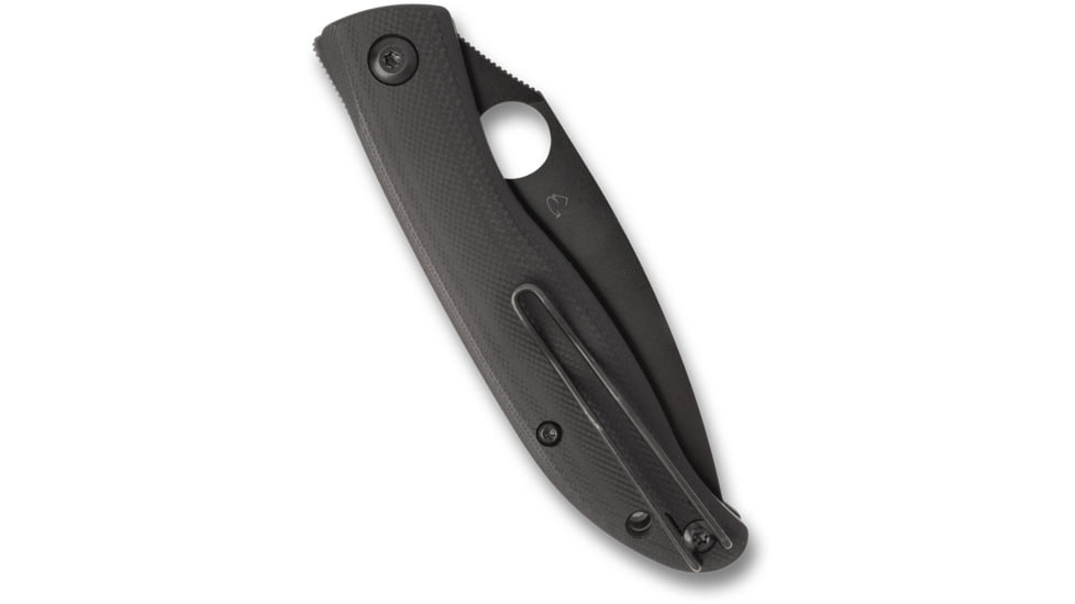 Spyderco Mantra 4 Assisted Opening Folding Knife, 3.34in, 8Cr13MoV, Drop Point, G10 Black Handle, Black, C274GBBKP