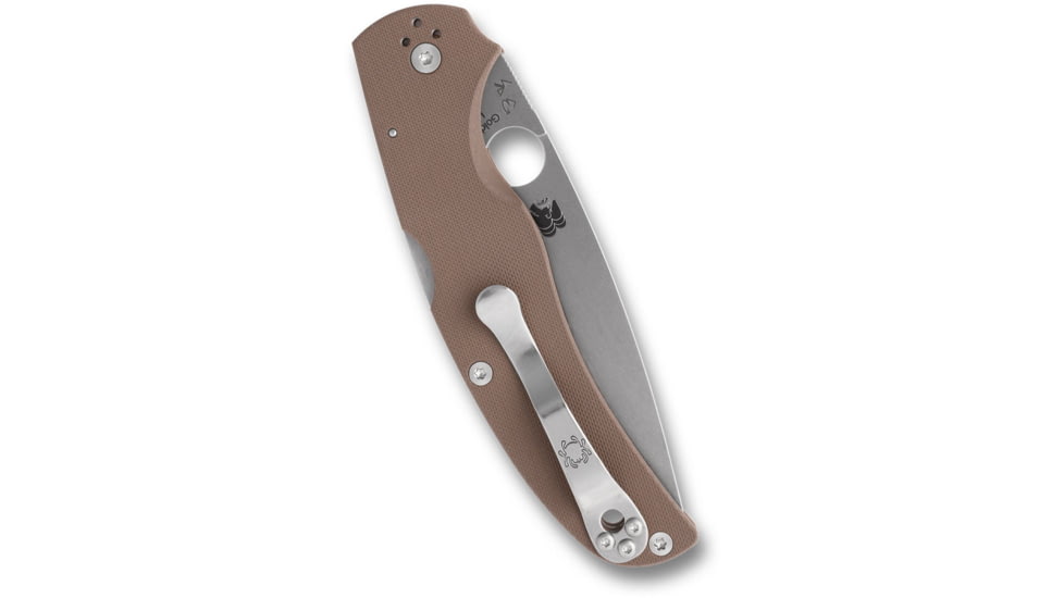 Spyderco Native Chief Assisted Opening Folding Knife, 4.08in, CPM 15V, Drop Point, G10 Brown Handle, C244GPBN15V