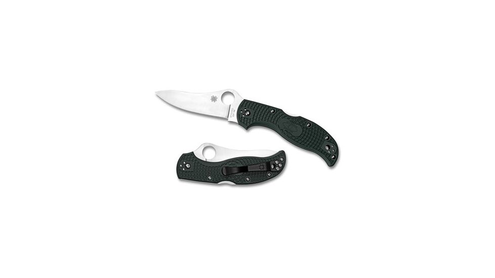 Spyderco Stretch, Blue Nishijin Glass Fiber Handle, Damascus Blade C90GFBLPD