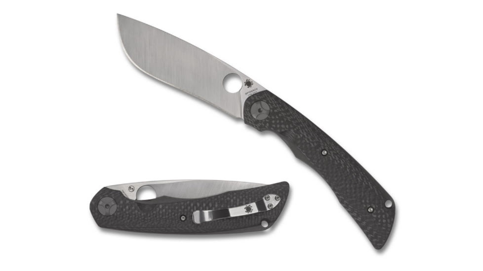 Spyderco Subvert Folding Knife, 4.12in, CPM 20CV Steel, Carbon Fiber/Titanium Handle, Black, C239CFP