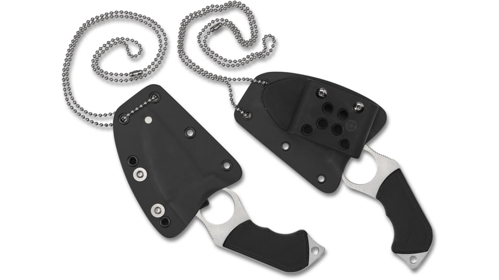Spyderco Swick 6 Fixed Blade Knife, 2.73in, LC200N Plain Wharncliffe Blade, Boltaron Sheath, Black G10 Handle, FB14P6