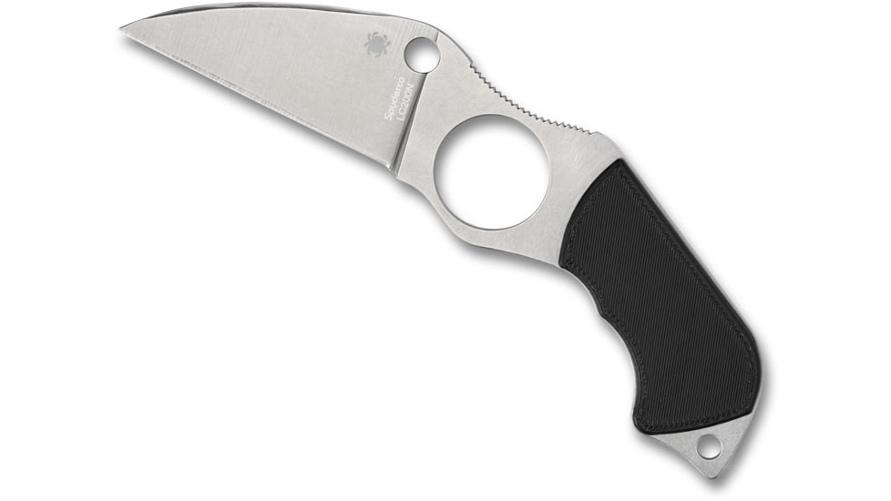 Spyderco Swick 6 Fixed Blade Knife, 2.73in, LC200N Plain Wharncliffe Blade, Boltaron Sheath, Black G10 Handle, FB14P6
