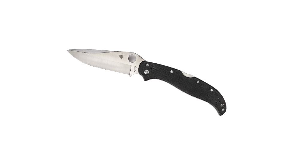 Spyderco Tatanka Folding Knife,5.06in PlainEdge Blade,G10 Black Handle C180GP