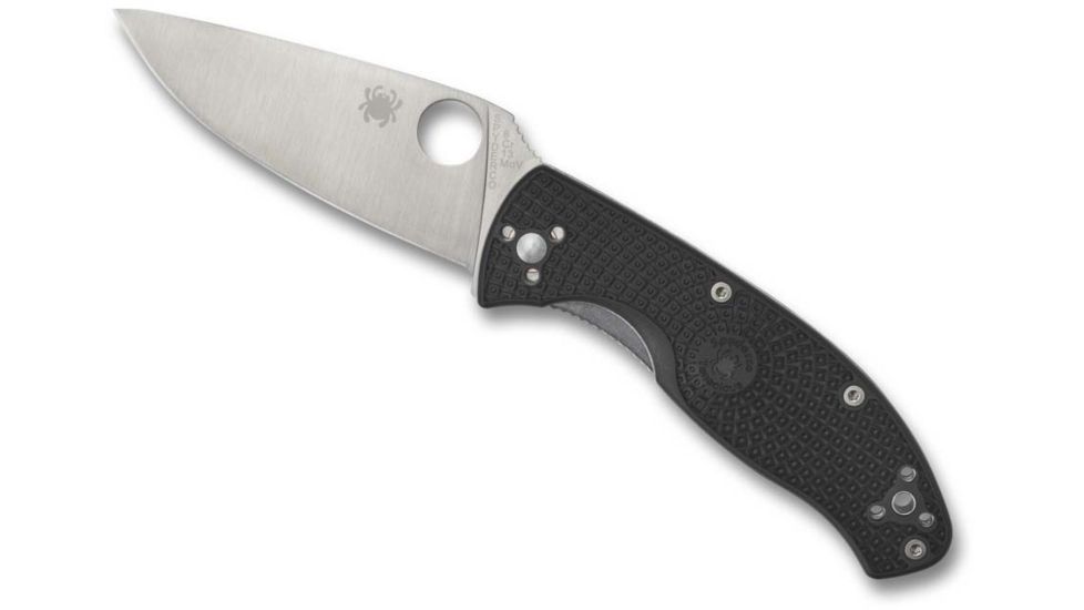 Spyderco Tenacious Lightweight Folding Knife, 3.39 in, 8Cr13MoV, Clip Point Blade, FRN Black Handle, C122PBK