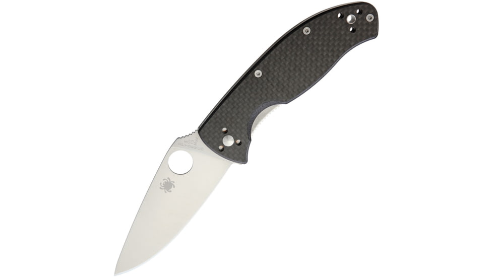Spyderco Tenacious Folding Knife, 3.5in, Satin 8Cr13MoV Steel, Leaf Blade, Carbon Fiber/G10 Handle, C122CFP