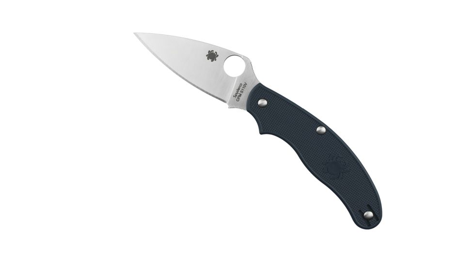 Spyderco UK Penknife Folding Knife, 3in, CPM S110V, Leaf Blade, FRN Dark Blue Handle, C94PDBL