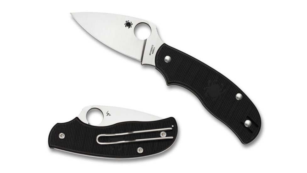 Spyderco Urban Leaf Lightweight Black Plain Edge Knife C127PBK