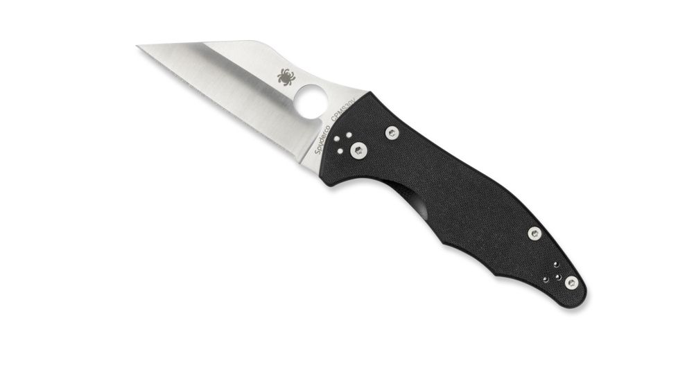Spyderco Yojimbo 2 Folding Knife, 3.2in, CPM S30V, Wharncliffe, G10, Black Handle, C85GP2