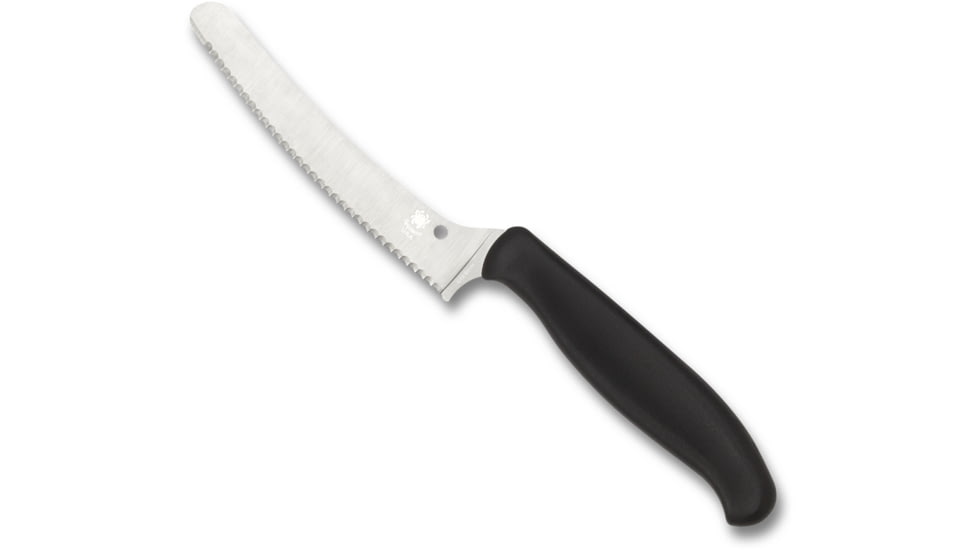 Spyderco Z-Cut Blunt Tip, 4.3in, Serrated, Black Handle, K13SBK