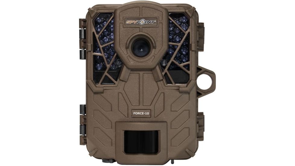 Spypoint Force 10 Game Camera, 10 MP, Ultra Compact, 42 LEDs, HD video, Brown Force 10