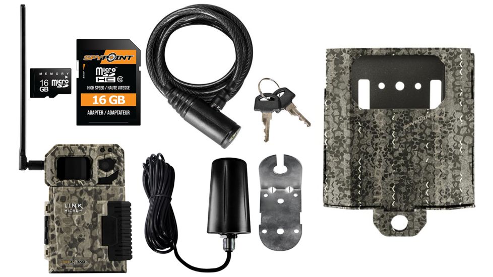 Spypoint LINK-MICRO Smallest Cellular 10 MP Trail Camera + Accessory Bundle
