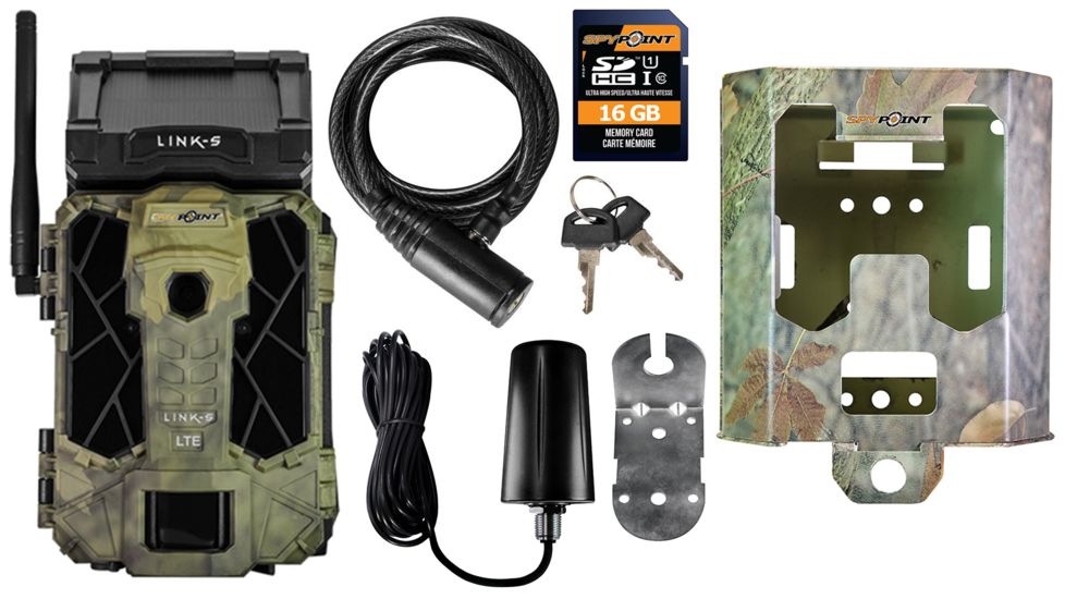 Spypoint LINK-S, AT&amp;T Cellular Trail Camera + Accessory Bundle
