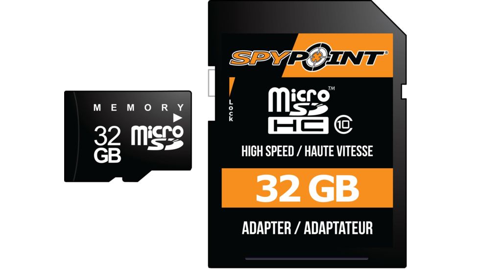 Spypoint Micro SD Memory Card, 32GB, Black, MICRO-SD-32GB