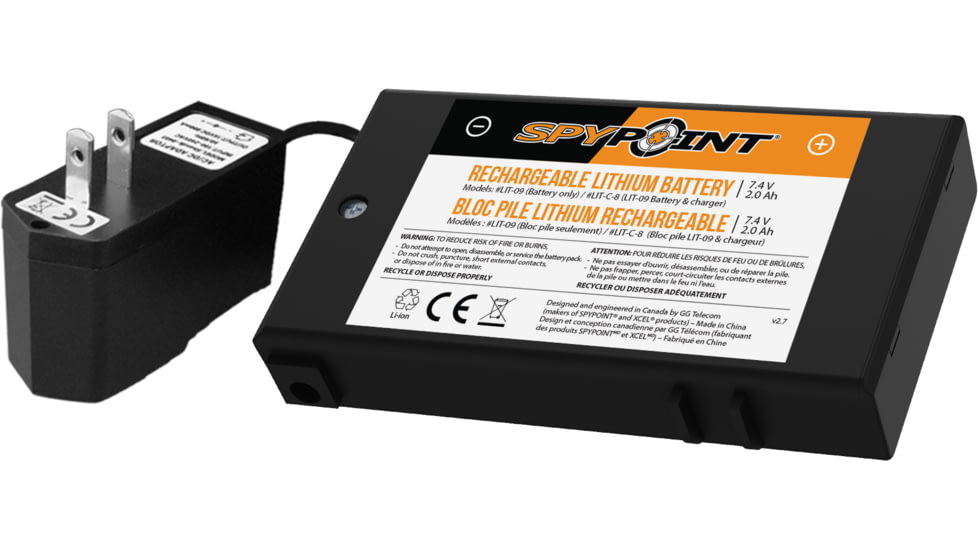 Spypoint Rechargeable Lithium Battery Kit, Black LIT-C-8