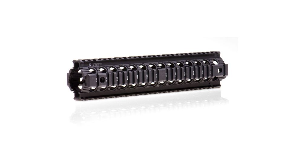 Troy 12in Rifle Length Drop In Battle Rail - Black MRF-D2BT-00