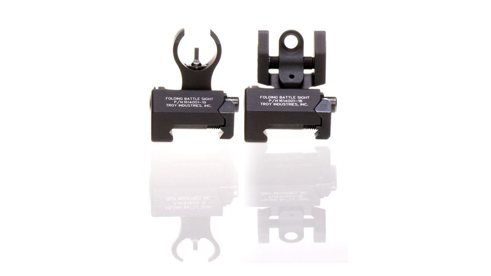 Demo, Troy MICRO Set - HK Front and Round Rear Folding Sights, Black SSIG-IAR-SMBT-00