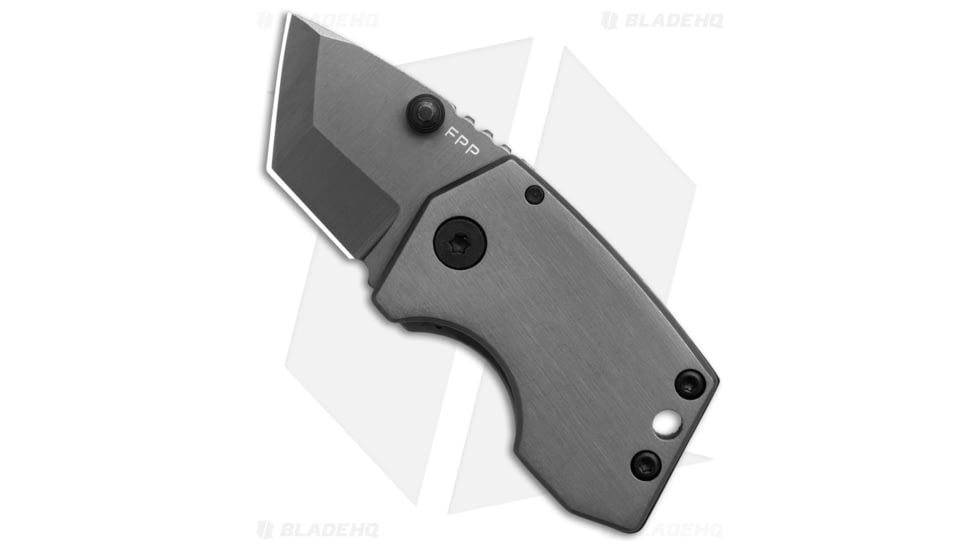 Stabby Labs FAT PP Folding Knife, 1.20in, 8Cr13MoV, Tanto Blade, Steel, Silver Handle, Silver/Gray, 3.20 inch, BHQ-219385