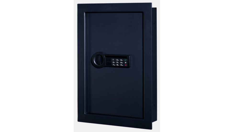Stack-On In Wall Safe w/Electronic Lock,15.31x3.94x22.17in,Matte Black PWS-15522