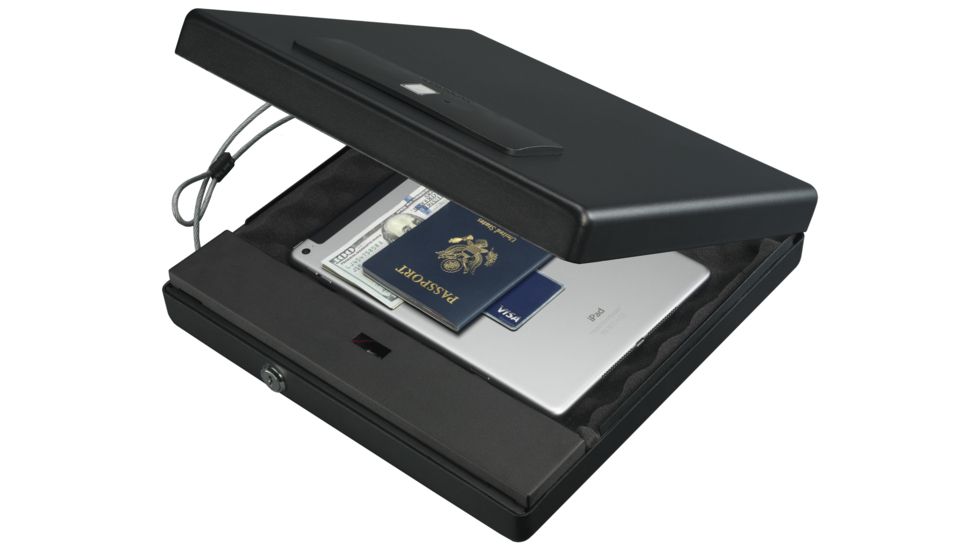 Stack-On Large Portable Case with Electronic Lock, MATTE BLACK PC-1690