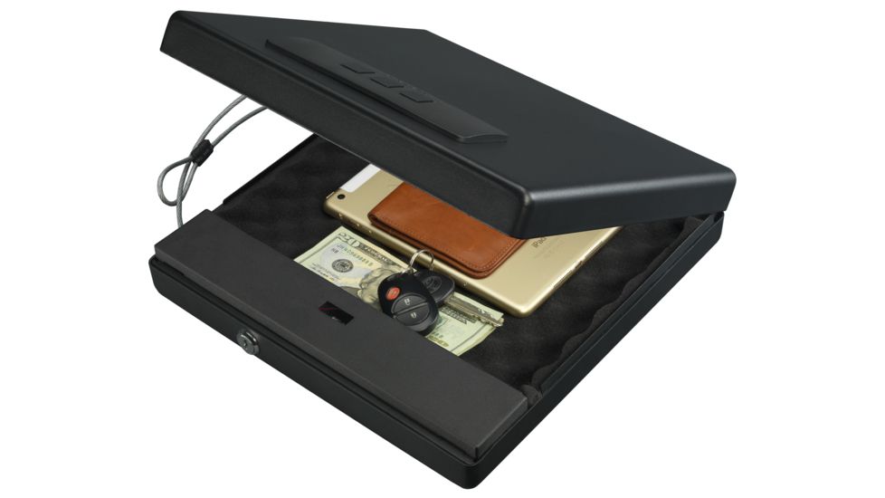 Stack-On Large Portable Case with Electronic Lock, MATTE BLACK PC-1690