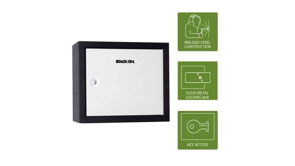 Stack-On Pistol, Ammo Cabinet, White, Large, GCW-900