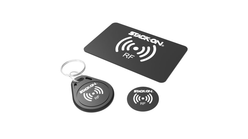 Stack-On Portable Case with Radio Frequency Access, MATTE BLACK PC-1702-RFID