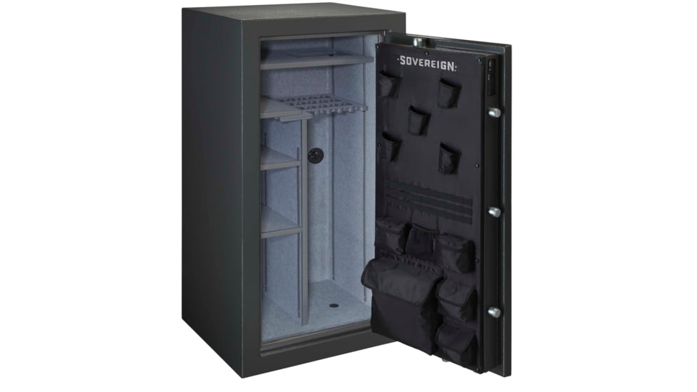 Stack-On Sovereign 36 - Gun Elec Lock, Textured, Black, oversized, S-36-DGP-E-S