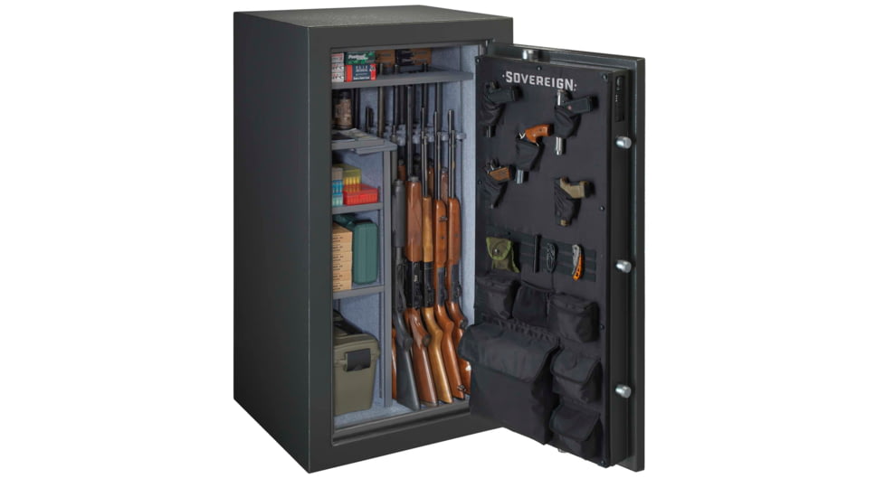 Stack-On Sovereign 36 - Gun Elec Lock, Textured, Black, oversized, S-36-DGP-E-S