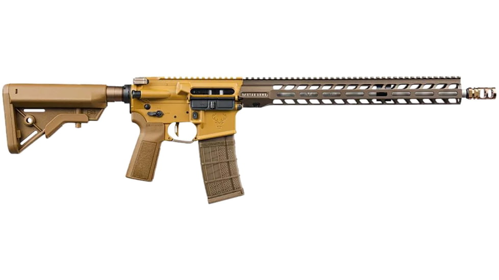 Stag Arms 15 Spectrm 1 Semi-Auto Rifle, 223 Rem/5.56 NATO, 16in Barrel, 1-7, Synthetic Shades Of Flat Dark Earth V2 Stock, Anodized Black, 30RD, STAG15005512-FRRMPG