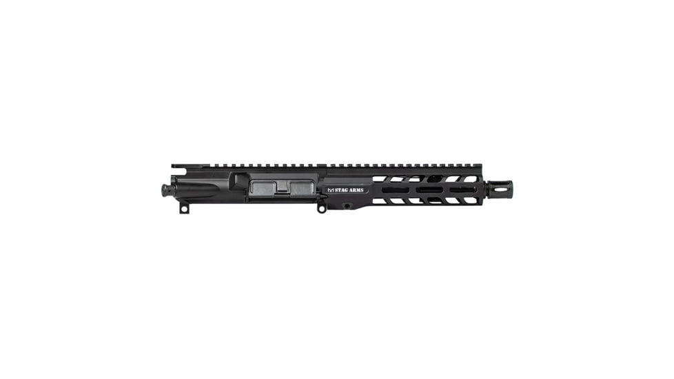 Stag Arms Stag 15 Tactical Pistol 7.5in Nitride Complete Upper Receiver - Flash Hider, 5.56 NATO, Pistol-Length, 7in M-LOK, 1-7, Rifled, Black, STAG15100512