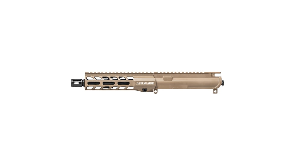 Stag Arms Stag 15 Tactical Pistol 7.5in Nitride Complete Upper Receiver - Flash Hider, 5.56 NATO, Pistol-Length, 7in M-LOK, 1-7, Rifled, FDE, STAG15101912