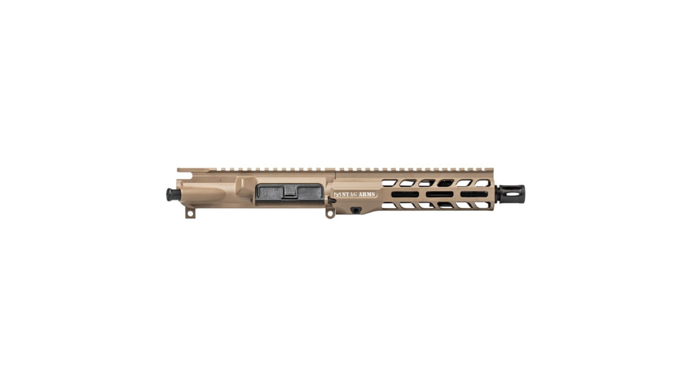 Stag Arms Stag 15 Tactical Pistol 7.5in Nitride Complete Upper Receiver - Flash Hider, 5.56 NATO, Pistol-Length, 7in M-LOK, 1-7, Rifled, FDE, STAG15101912