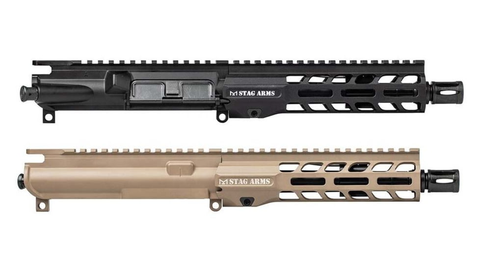 Stag Arms Stag 15 Tactical Pistol 7.5in Nitride Complete Upper Receiver - Flash Hider, Black, FDE