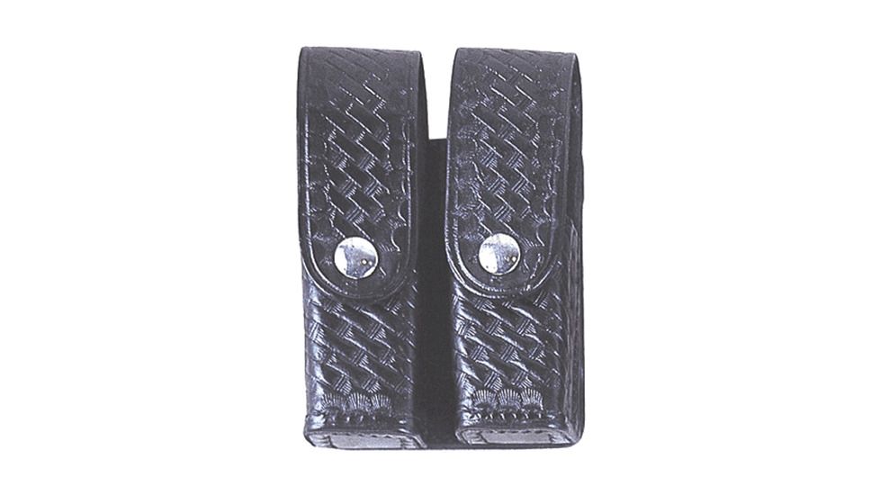 Stallion Leather Double Mag-dbl Stack Black Snap - MHA-2