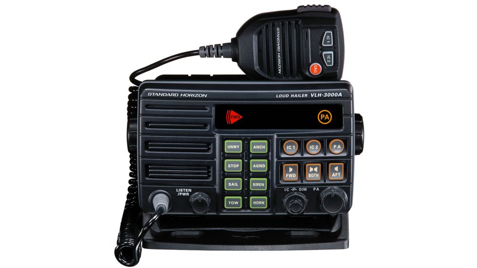 Standard Horizon 30W Dual Zone PA/Loud Hailer/Fog w/Listen Back &amp; 2 Optional Intercom Stations VLH-3000A 63676