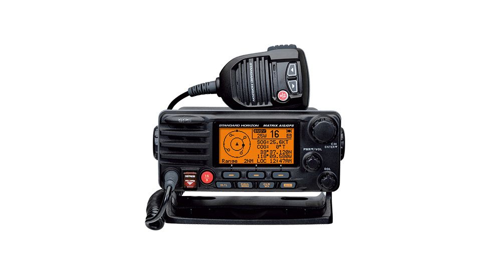 Standard Horizon VHF, Matrix AIS/GPS, 30W Hailer, Black STD-GX2200B