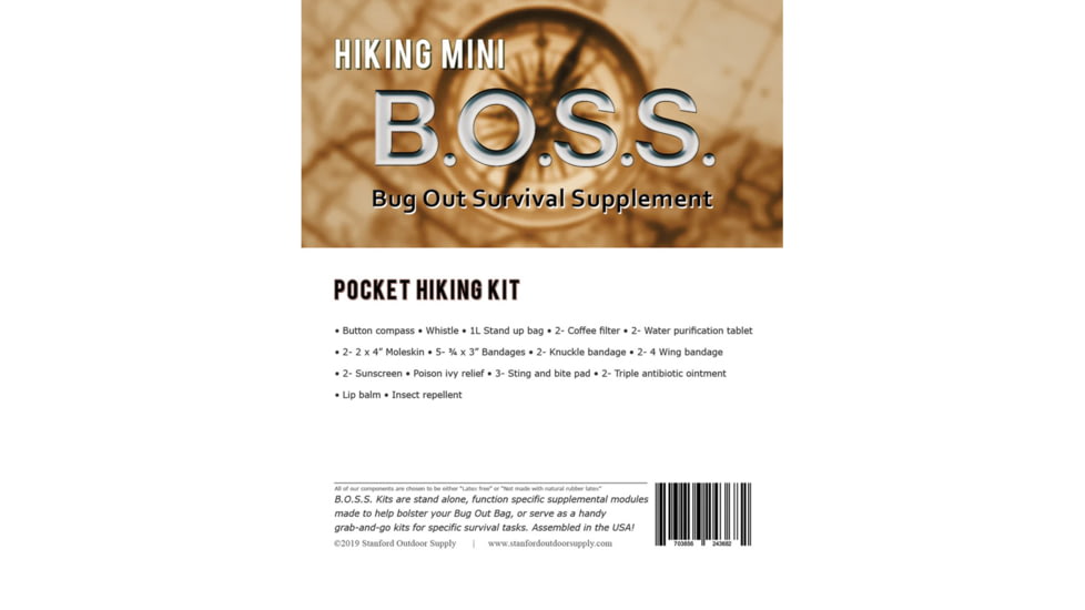 Stanford Outdoor Supply B.O.S.S. Pocket Hiking Kit