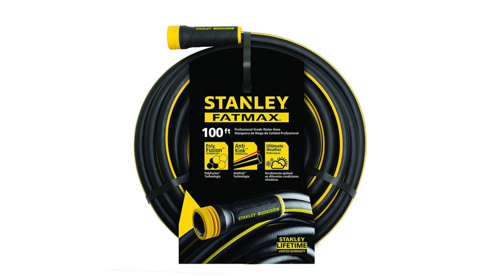 Stanley Tools 100ft x 5/8in Fatmax Garden Hose, Black/Yellow, BDS6652B