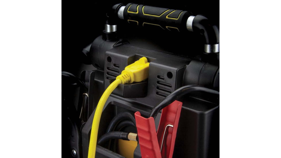 Stanley 1200 Peak Amp 12V Jump Starter, Power Station &amp; Air Compressor, Yellow/Black, J5CPD