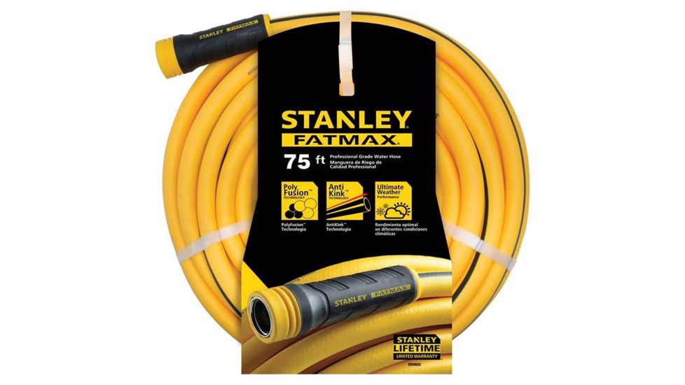 Stanley Tools 75ft x 5/8in Fatmax Garden Hose, Black/Yellow, BDS6651