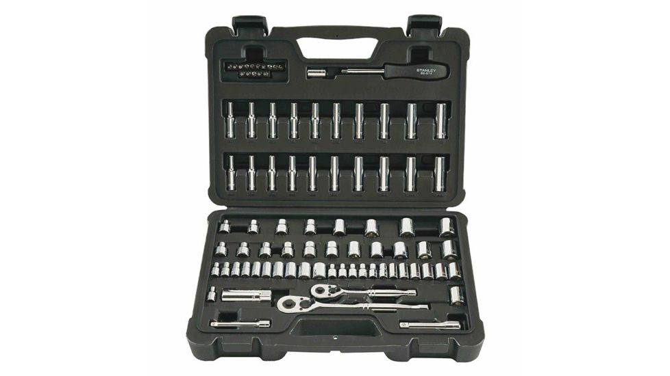 Stanley Tools 85 Pc 1/4in and 3/8in Drive Mechanics Tools Set, STMT71651