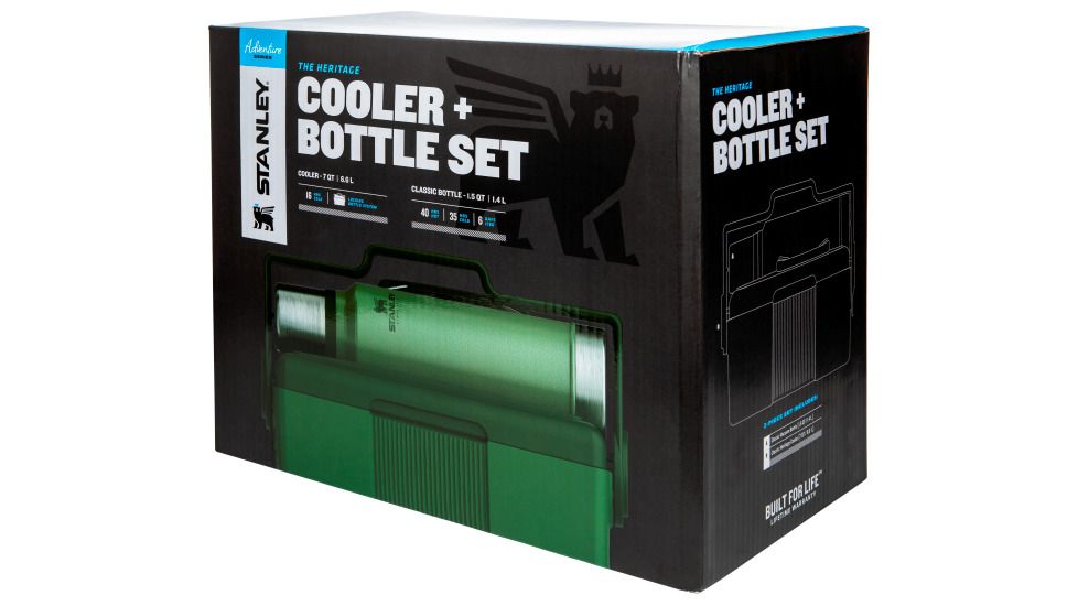 Stanley Adventure Heritage Cooler and Bottle Set, Green, 10-08258-001