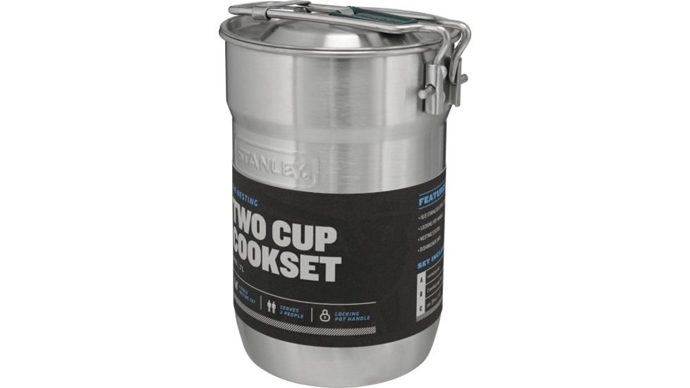 Stanley Adventure The Nesting Two Cup Cook Set, Stainless Steel, 24 oz, 10-01290-025