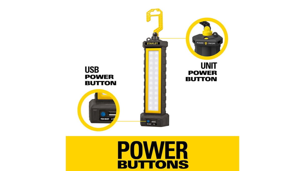 Stanley LED 500 Lumen Bright Bar Work Light, Yellow/Black, BB24PS