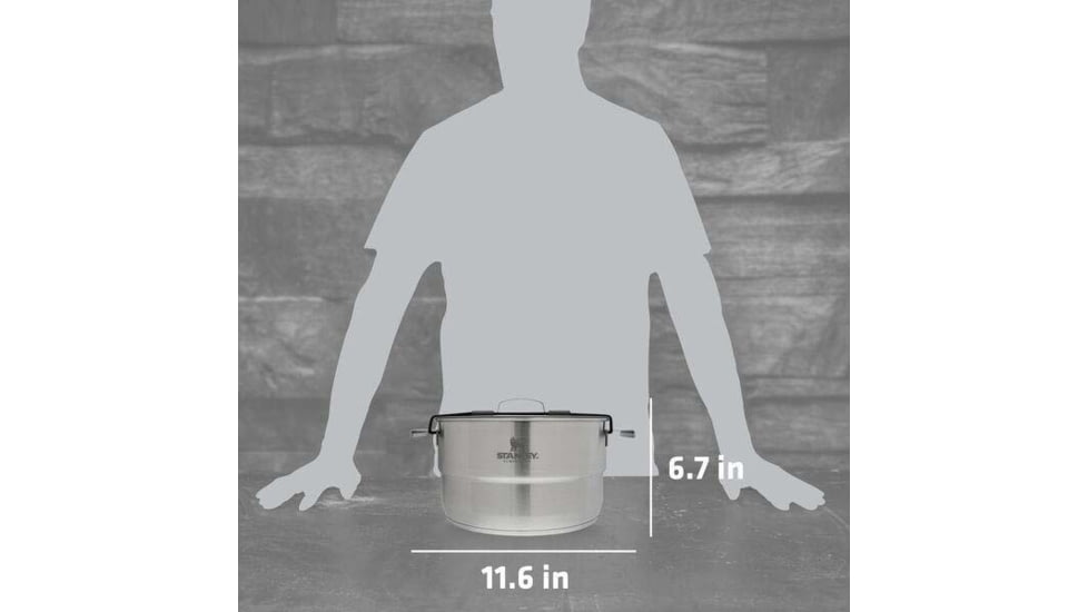 Stanley The Even-Heat Camp Pro Cook Set, Stainless, 4.75qt / 4.5L, 10-09230-001