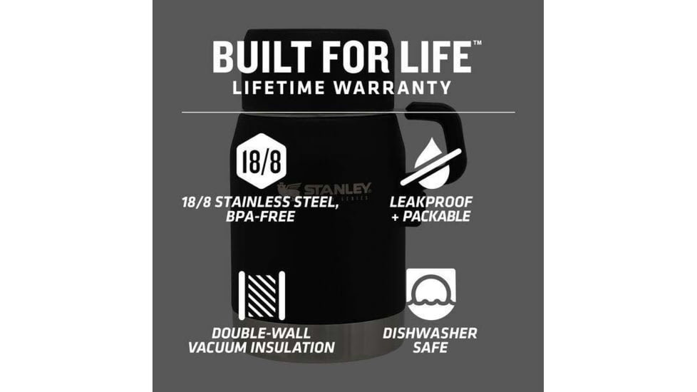 Stanley The Unbreakable Food Jar, Foundry Black, 17oz / .5L, 10-08792-001